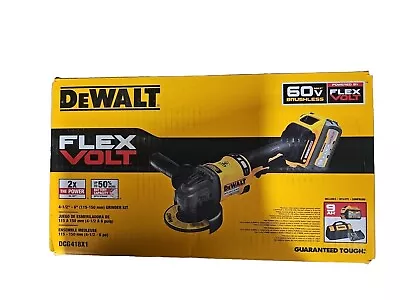 DEWALT DCG418X1 60V MAX FLEXVOLT Li-Ion 4-1/2  - 6  Grinder Kit New APP READY!!! • $329.99