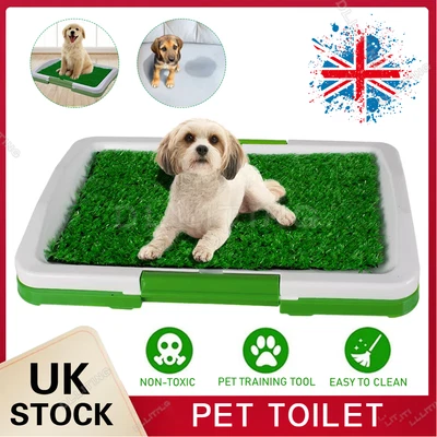 £3.99 • Buy Pet Dog Toilet Mat Washable Training Grass Potty Pad Loo Tray Indoor Outdoor UK