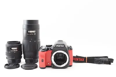 PENTAX K-r 12.4 MP Digital SLR Camera Black×Red Body W/Two Lens Set From Japan • $497.96