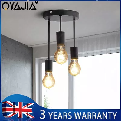 Modern LED Ceiling Lights Vintage Industrial Pendant Light Hanging Retro Lamp UK • £11.99