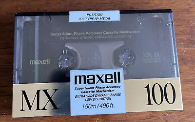 Maxell MX 100 -  IEC Type IV Metal Cassette New Sealed • $29.95