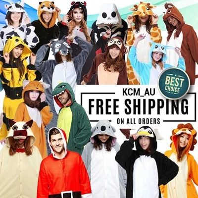 $34.99 • Buy Adult Kid Animal Onesie Jumpsuit Over 80 Designs Costume Fast Ship From Sydney