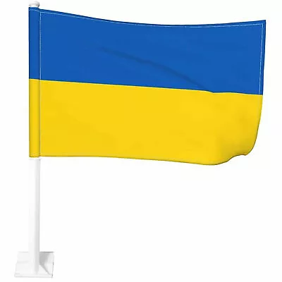 12x18  Stand With Ukraine Car Flag Yard Banner Ukrainian Flag With Flag Pole • $4.80