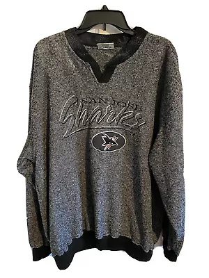 Vintage San Jose Sharks NHL Team Pullover Sweatshirt Lee Sport XL Size *READ* • $29.99