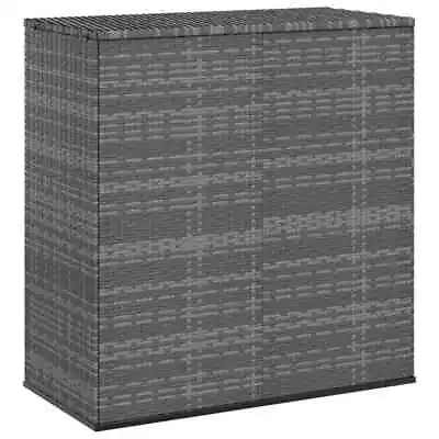 Patio Cushion Box PE Rattan Gray VidaXL • $445.48