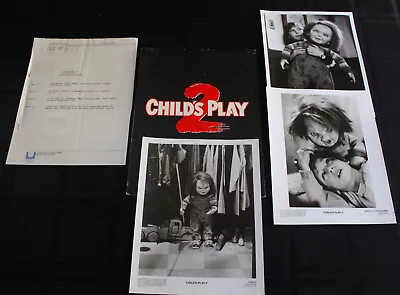 CHILD'S PLAY 2 1990 Press Kit PHOTOS + 35mm FILM SLIDES Promo HORROR Chucky • $85