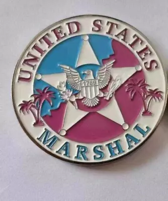 White U.s. Marshall Miami Florida Division Challenge Coin • $16.50