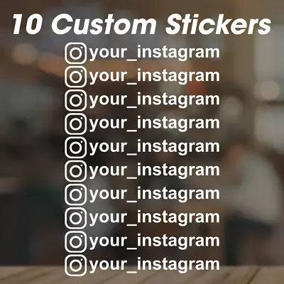 Instagram Sticker Pack X10 Car Decal Personalised Custom Name Tag Handle Social • $39.90