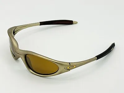 Oakley Minute 1.0 Sunglasses Fmj Vintage Platinum Gold W/ Gold Iridium Rare • $179.99