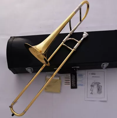 JINBAO Children Gold Lacquer Alto Trombone Eb Horn Leather Case- 2024 Brand New • $985.70