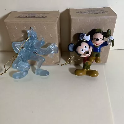 2 Avon Disney Ornaments Goofy As Marley’s Ghost & Mickey As Bob Cratchit NIB • $16.99