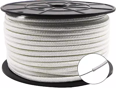 Wire Center Flagpole Rope 5/16  X 100 Feet Braided Polyester Line With Steel New • $56.26