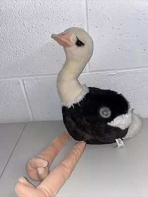 Petting Zoo Ostrich Plush Long Eyelashes 16  Shelf Sitter Stuffed Animal Bird P4 • $6.98