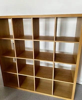 IKEA Kallax Shelving Unit 16 Cube Storage Oak Effect Beech • £40