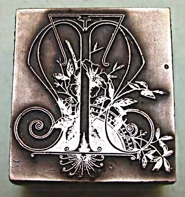 £6.50 • Buy Art Nouveau Letter  M  Printing Block.