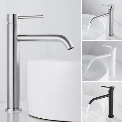 Stainless Steel Bathroom Basin Mixer Taps Tall Counter Top Cloakroom Faucets .' • £37.19