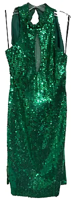 RARE VINTAGE Mike Benet Formals Evening Gown Emerald Green Size 10 • $69.45