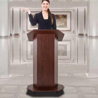 46  Wood Conference Pulpit Podium Conference Speech Podium Stand Church Lectern • $284.99