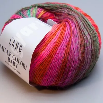$7.69 • Buy Lang Yarns Mille Colori Baby 152 - Ll 623 5/12ft/1.8oz - Needle Thickness 3