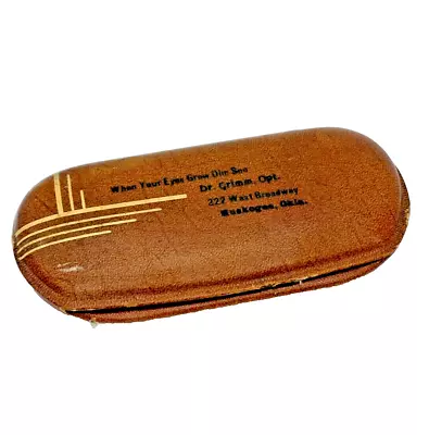 Vintage Muskogee OK Dr Grimm Optometrist Clamshell Eye Glass CASE ONLY-A58 • $17.50