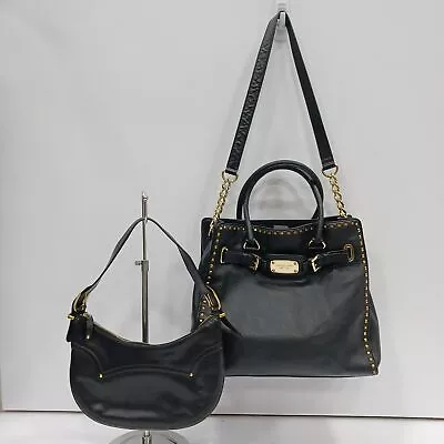 Pair Of Michael Kors Women's Black Leather Purses • $26