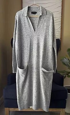 HATCH Maternity • Women's Knit Wool Blend V-Neck Midi Gray Dress Size 3 Large • $38.50