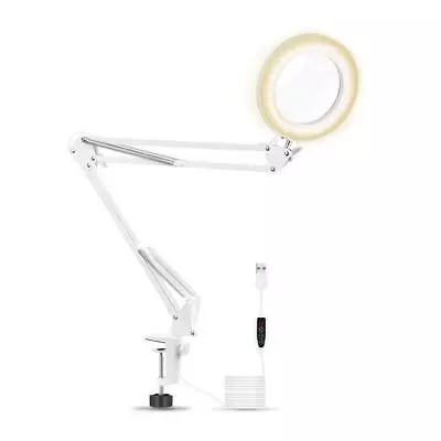 5X Magnifying Lamp Workbench Magnifier Light Dimmable For Craftwork Sewing Work • £30.60