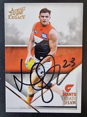 Greater Western Sydney Gws Giants Afl Football Signed Cards X 5 Heath Shaw • $11