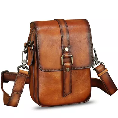 Genuine Leather Vintage Women Small Shoulder Bag Crossbody Bag Phone Bag Purses • $88