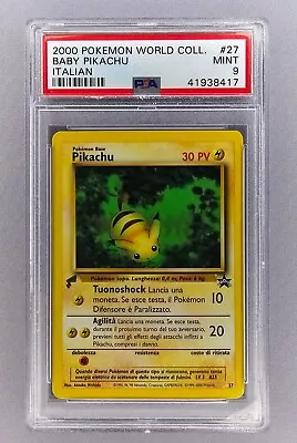 Baby Pikachu #2 2000 World Collection Italian PSA 9 MINT • $0.99