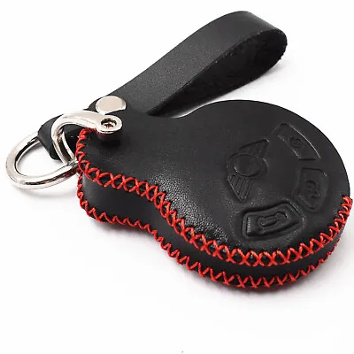 Black Leather For Mini Cooper R55 R56 R57 R58 3 Buttons Smart Key Case Fob Cover • $9.99