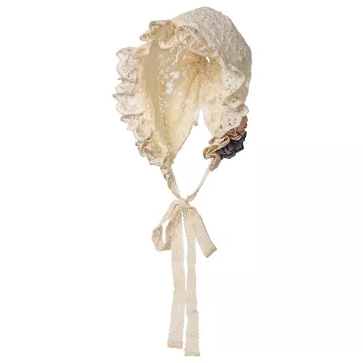 Victorian Women   Bonnet With Flower Historical Girl's  Maid   Hat Bonnet • $18.99