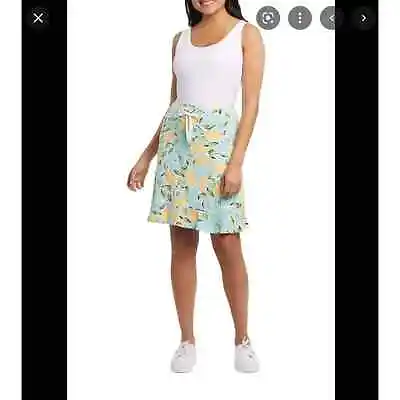 TRIBAL Sz XS Lemon Print Skort Ruffle Mini Skirt • $25