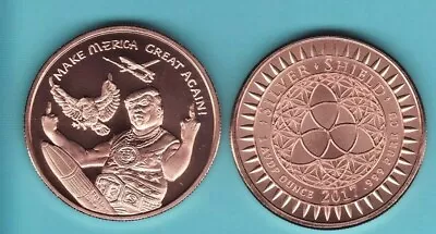 MAKE MERICA GREAT 1 Oz Copper Round TRUMP Coin #3 MINI MINTAGE Silver Shield  • $10.75