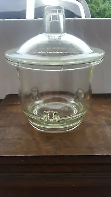 RARE! Vtg Kimax Kimble 7.5L Borosilicate Clear Glass Desiccator With Top Knob • $329.95