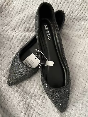 Merona Womens Shoes Cadence Size 6 Cadence Black Glitter • $10