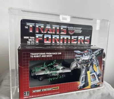 Transformers AFA CAS 75 PROWL  Signed By G1 Voice Actor MICHAEL BELL • $2299.99