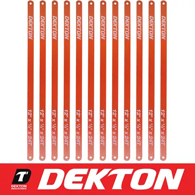 12 X Hacksaw Blades Standard 12” Cuts Steel Wood Plastic 24 Teeth Per Inch • £5.50