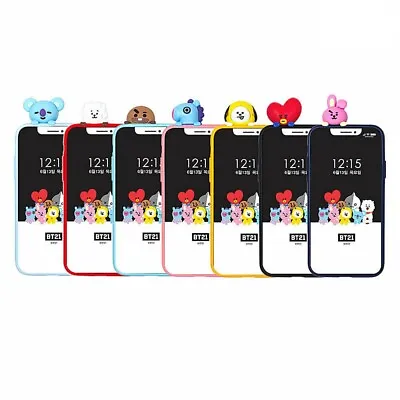 Official BT21 Bbakkom Figure Soft Phone Case Cover For IPhone Galaxy KPOP BTS • $30.99