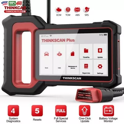 THINKSCAN PLUS S6 OBD2 Scanner Car Diagnostic Scan Tool ABS SRS TCM Code Reader • $199