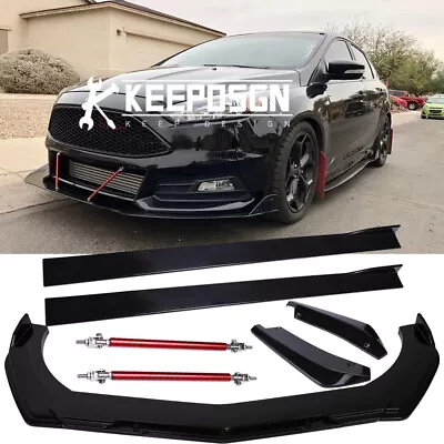 For Ford Focus RS ST Side Skirts Rear Front Bumper Lip Spoiler Splitter Rods • $245.66