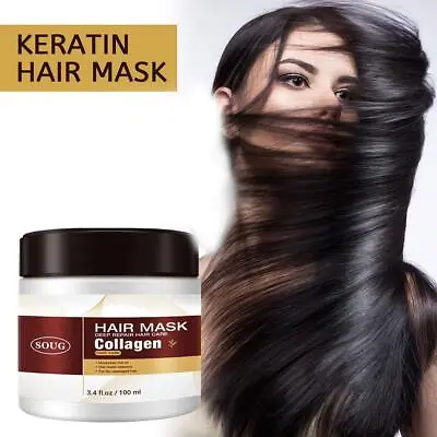 Keratin Protein Collagen Hair Mask For Dry Damaged Argan Hair Repair • £5.70