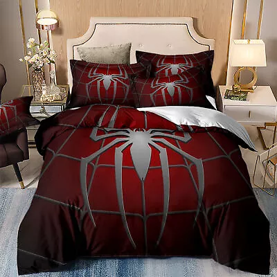 Spiderman Twin/Queen Size Duvet/Comforter Cover Set Pillow Case Bedding Home Bed • $59.85