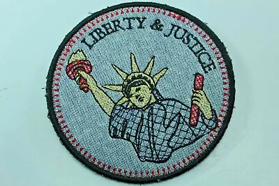 Hand Sewn Liberty & Justice Patch. 4th Of July. • $8.99