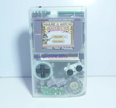 Transparent Clear Nintendo Game Boy (DMG-01) With 36 Color Backlit IPS Screen • $205
