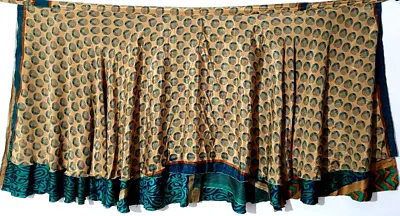 XL Vintage Sari Magic Wrap Skirts Multicolor Bohemian Hippie Skirt • $27.58