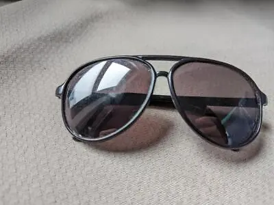 Vintage 1980s Sunglasses TAIWAN MADE Nylon Plastic AVIATORS Black Glacier • $15.33