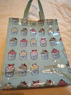 Vintage.   Laduree . Paris. Oilcloth Shopper/Tote. Cupcakes/Desserts. Pattern. • £18