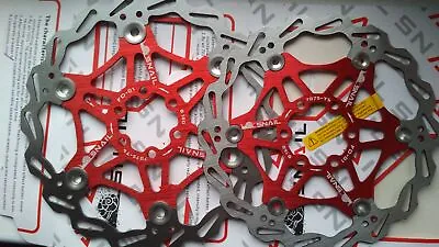 2 PCS Bike Brake Rotors 160/180/203mm MTB Bike Disc Brake Rotor Red With 6 Bolts • $18.70