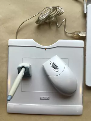 Wacom Graphire 3 CTE-430 Pearl Tablet With Mouse And Pen (Pen Needs Repair) • $15